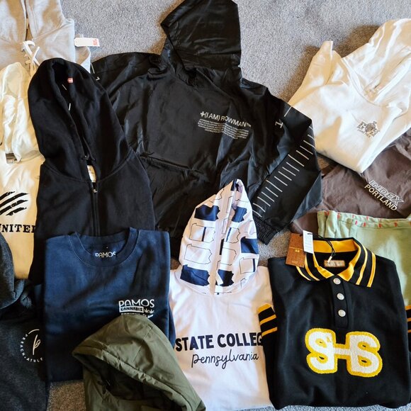 RESELLERS FLIPPERS 12 Piece Sweatshirt / Jacket Lot ALL BRAND NEW Designer Co's - Picture 3 of 5